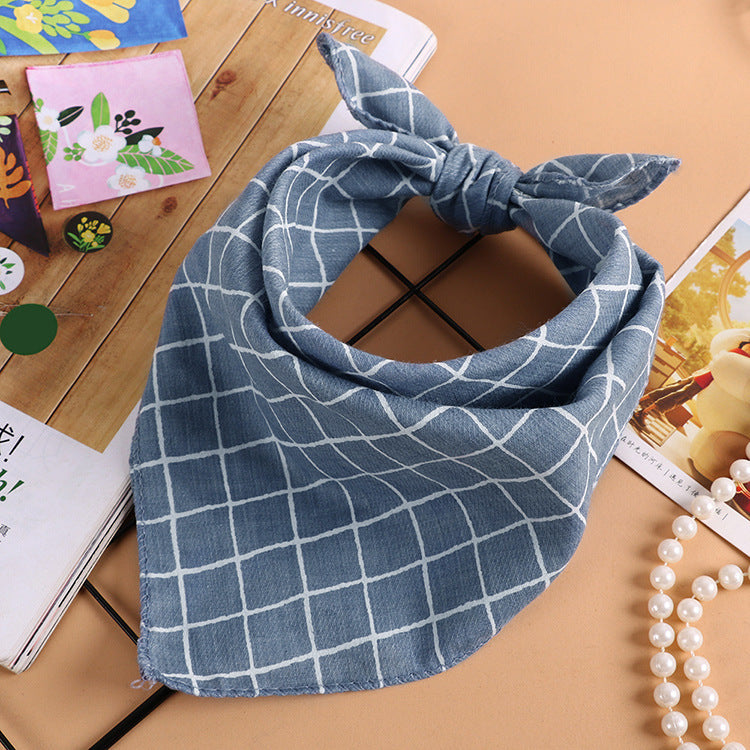 Korean style wave printing breathable absorbent square towel