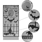 Halloween Spider Witch Bat Skull Door Curtain Party Decoration