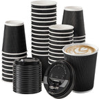 Double-layer thick anti-scald paper cup, hot drink ripple cup