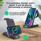 Three-in-One Fast Wireless Charger for iPhone and Samsung