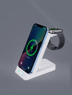 Three-in-One Fast Wireless Charger for iPhone and Samsung