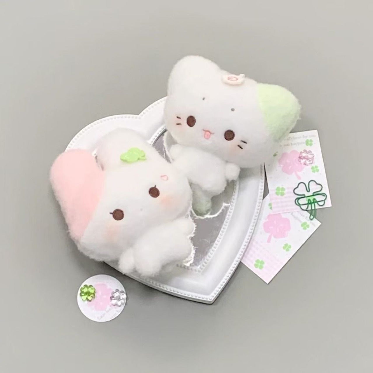 Cute fish-shaped cat, lucky kitten, soft plush rabbit doll