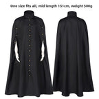 Multicolored cape Gothic long coat with hood