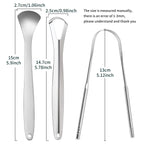 Stainless steel tongue coating cleaner tongue scraper