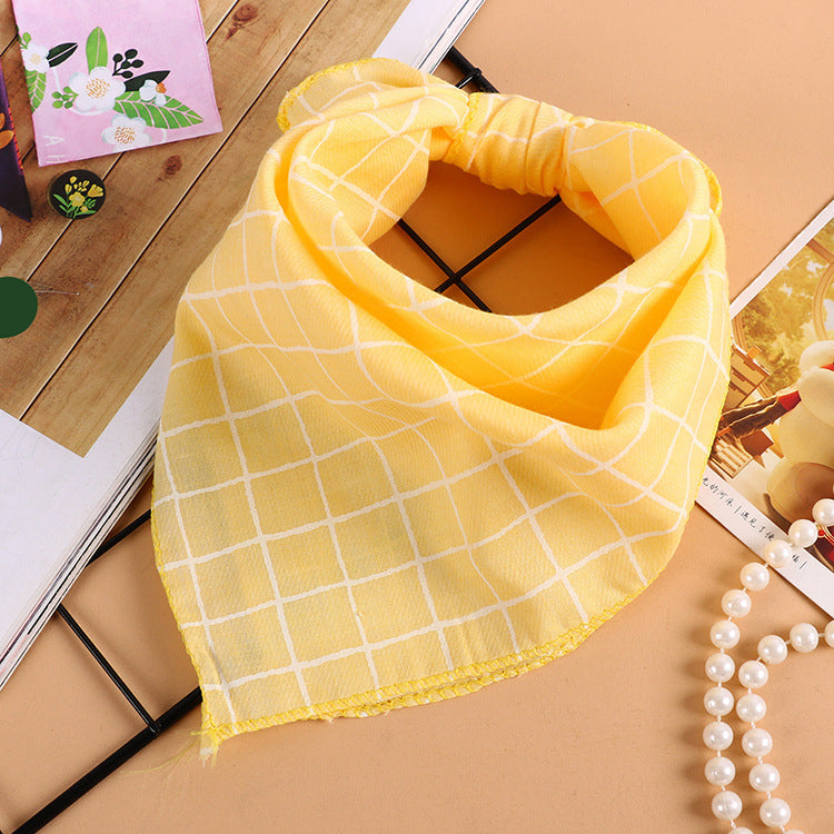 Korean style wave printing breathable absorbent square towel