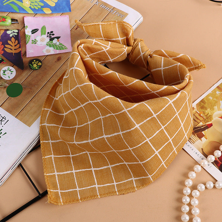 Korean style wave printing breathable absorbent square towel