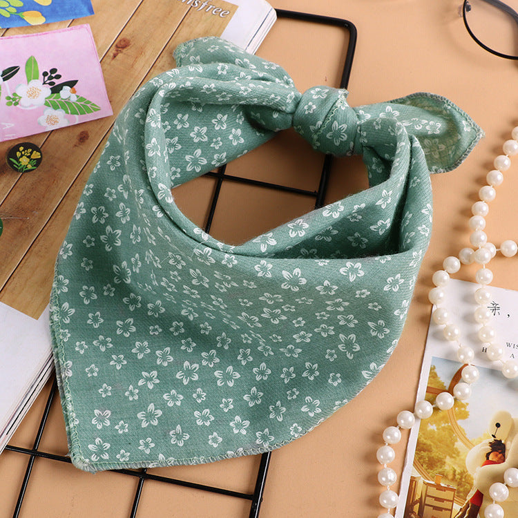 Korean style wave printing breathable absorbent square towel