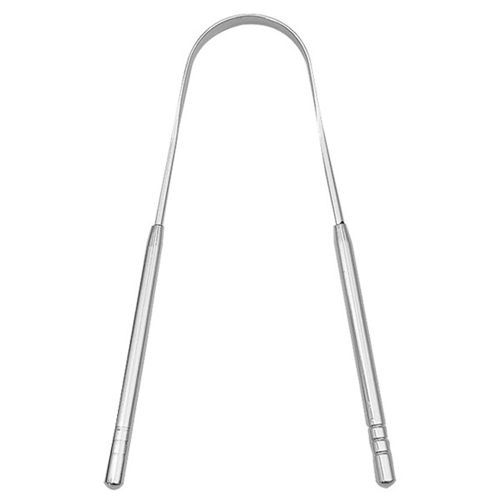 Stainless steel tongue coating cleaner tongue scraper