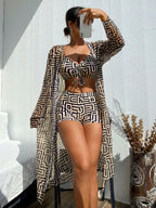 Push-up Pleated Swimsuit High Waist Swimsuit