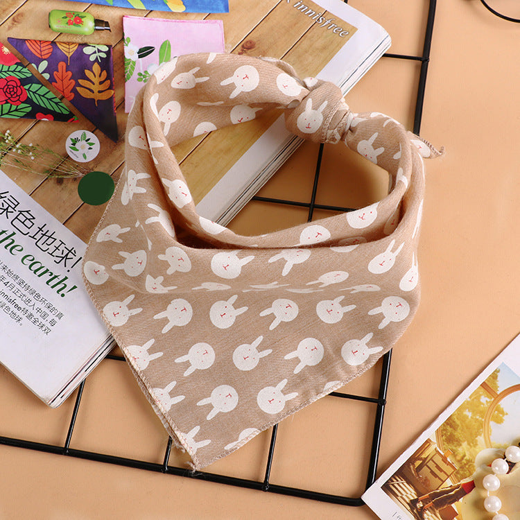 Korean style wave printing breathable absorbent square towel