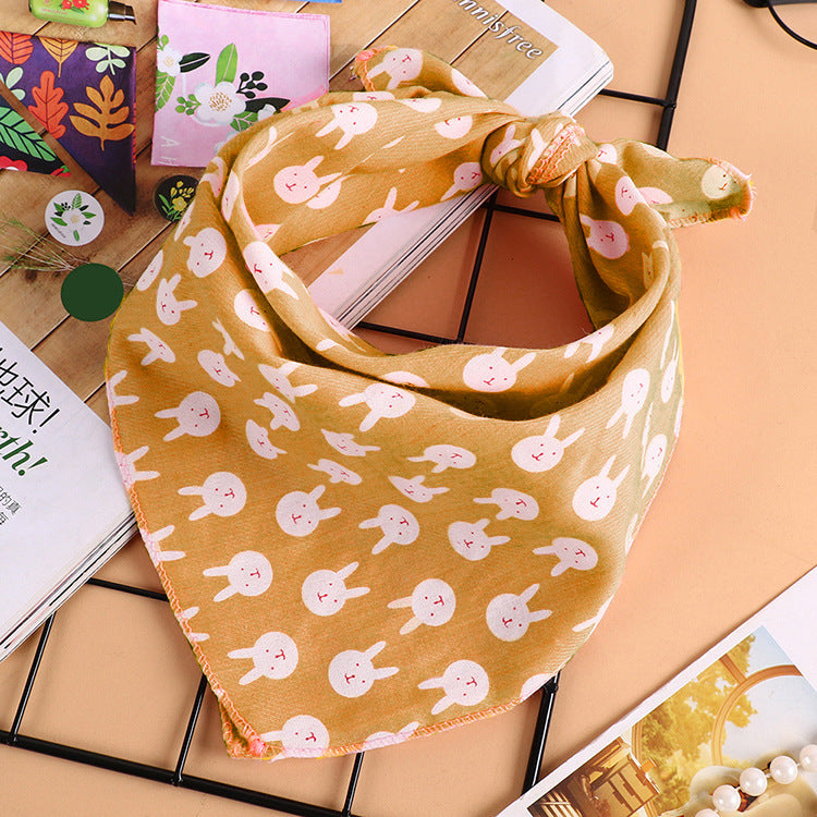 Korean style wave printing breathable absorbent square towel