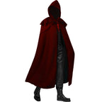Multicolored cape Gothic long coat with hood