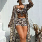 Push-up Pleated Swimsuit High Waist Swimsuit