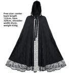 Multicolored cape Gothic long coat with hood