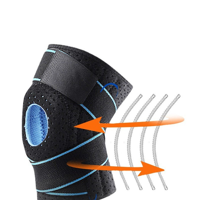 Exercise band with pressure silicone cold-sensitive knee guard