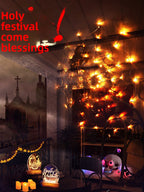 Halloween decorative lights: Glowing spider lights