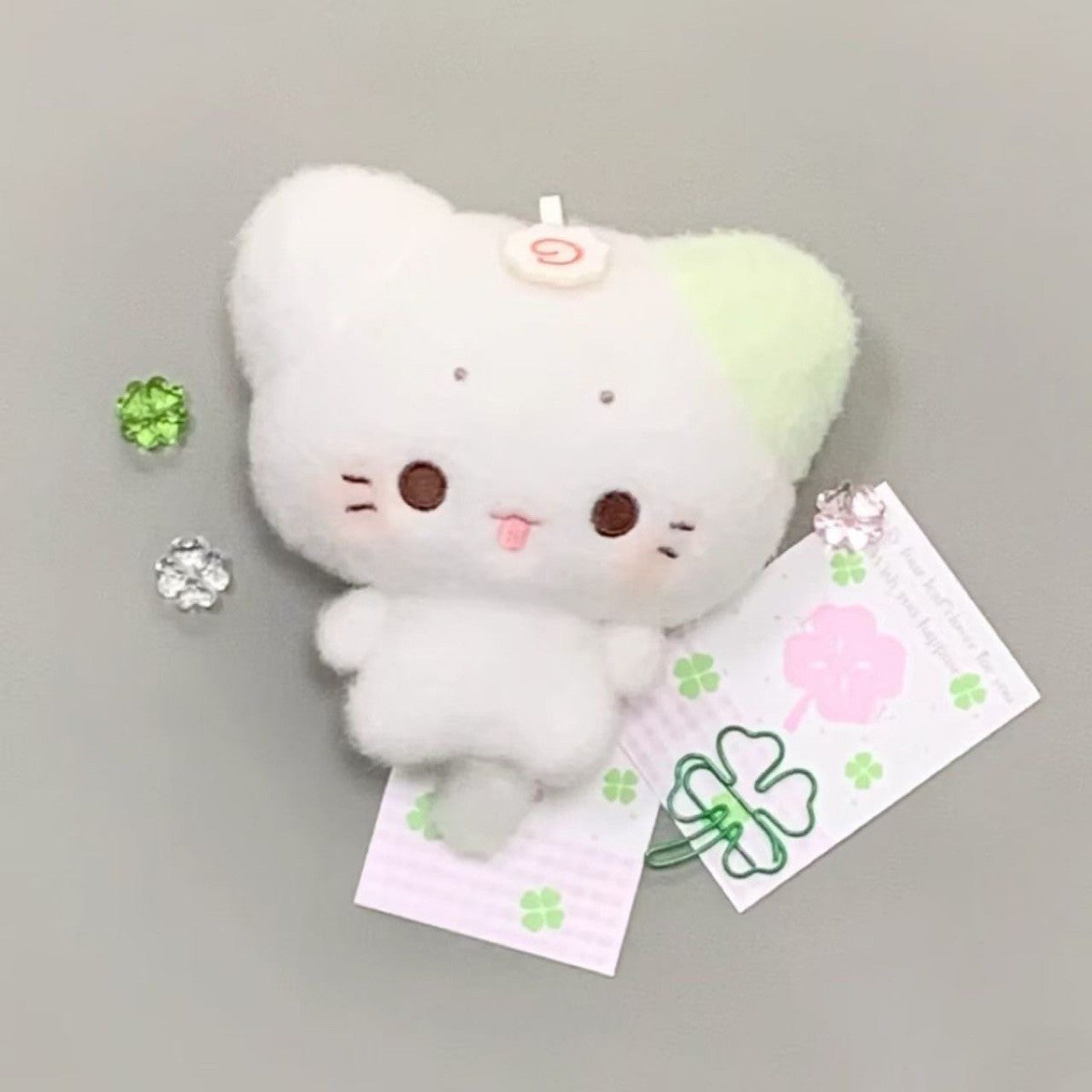 Cute fish-shaped cat, lucky kitten, soft plush rabbit doll