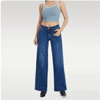 High-waisted slim-fit jeans for ladies