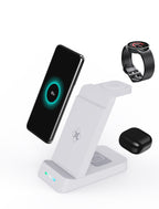 Three-in-One Fast Wireless Charger for iPhone and Samsung
