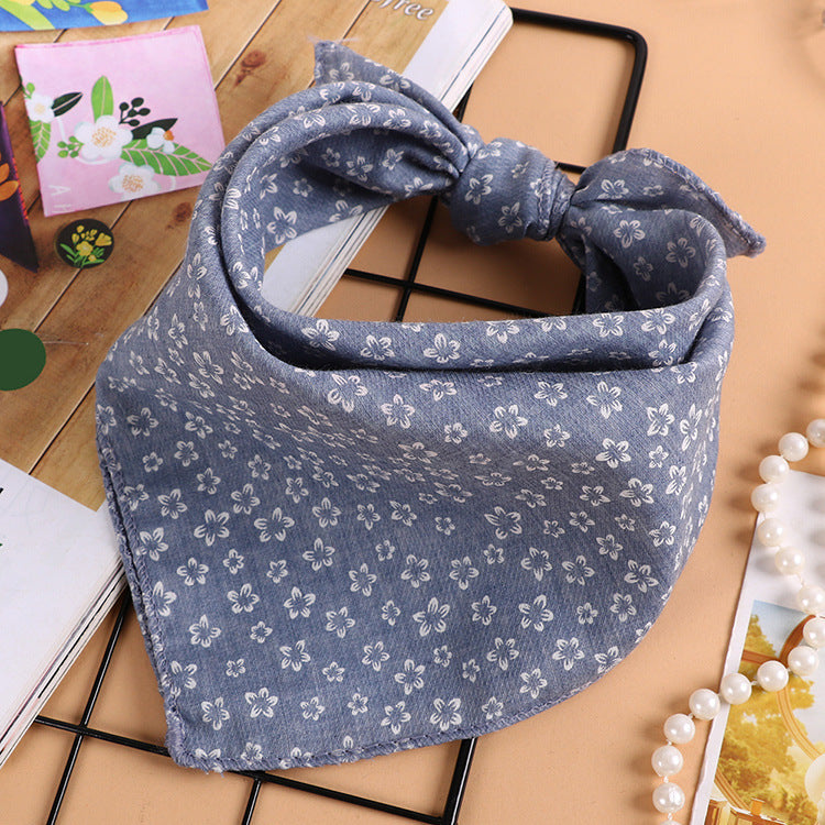 Korean style wave printing breathable absorbent square towel