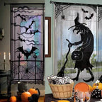 Halloween Spider Witch Bat Skull Door Curtain Party Decoration