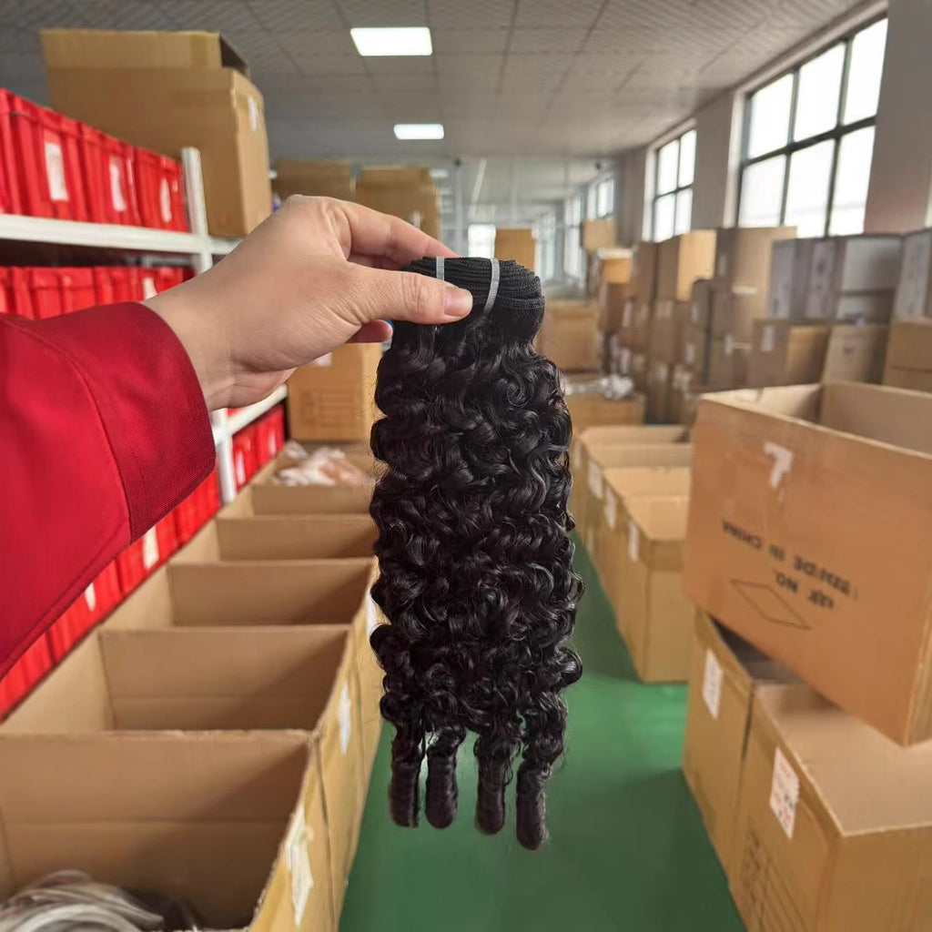 Curly Human Hair Bundles Real Hair Wig