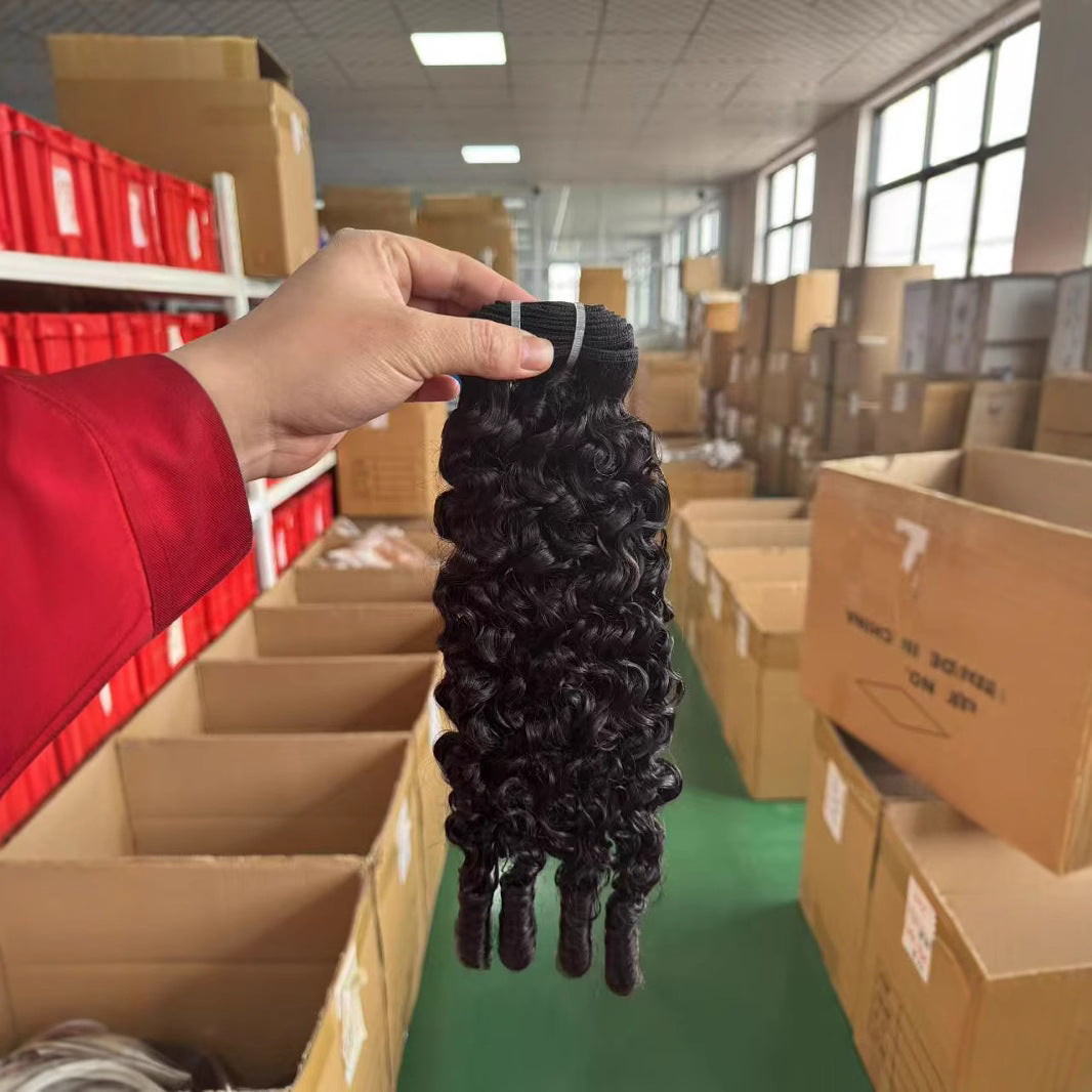 Curly Human Hair Bundles Real Hair Wig
