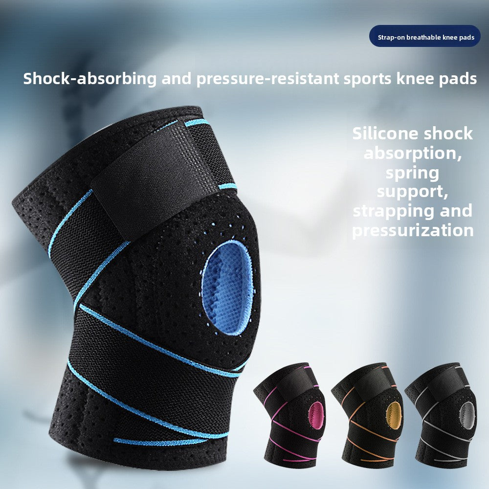 Exercise band with pressure silicone cold-sensitive knee guard