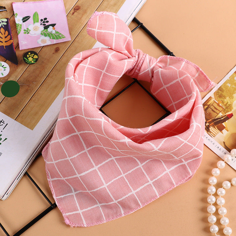 Korean style wave printing breathable absorbent square towel
