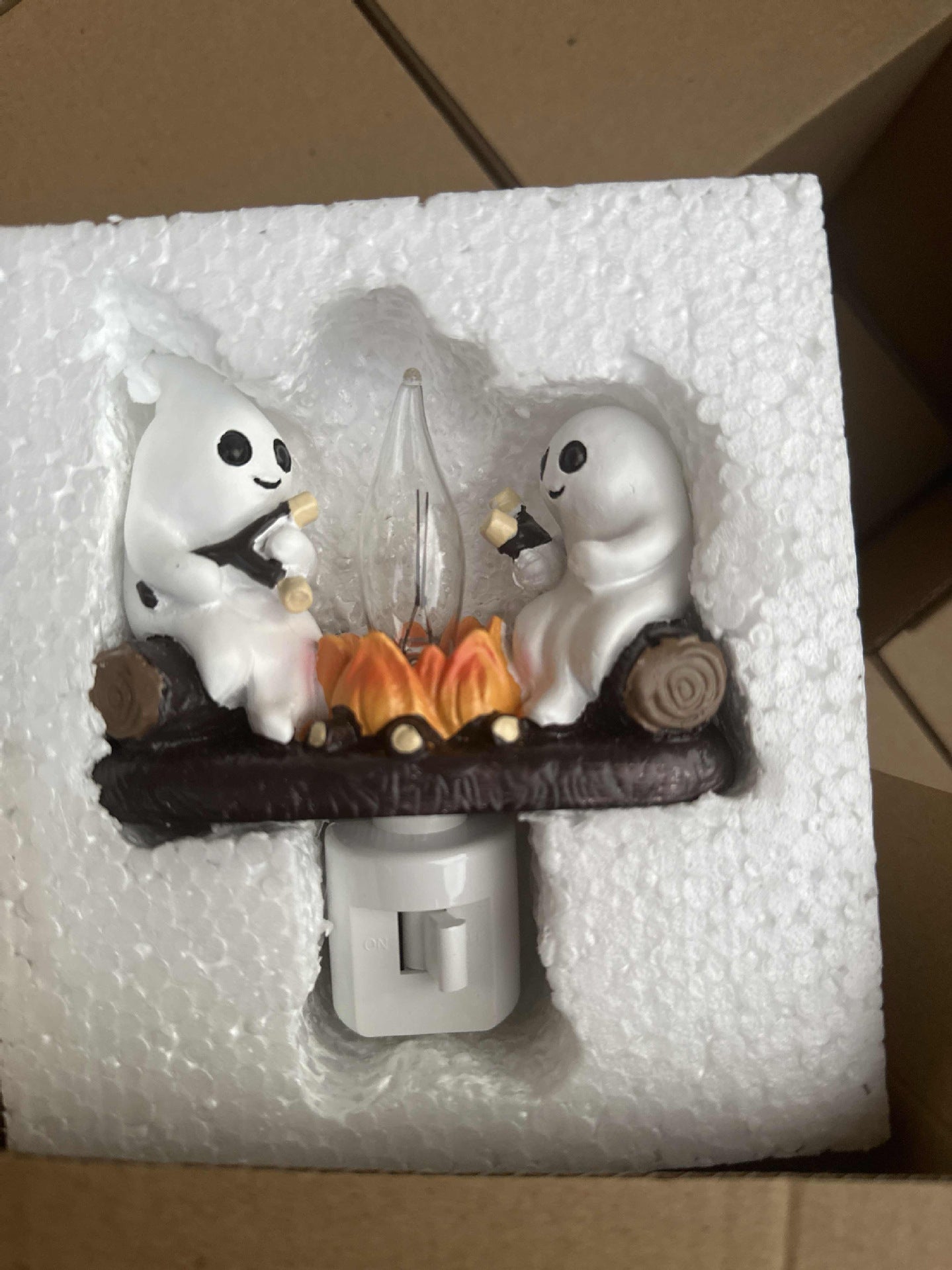 Halloween Ghost Campfire Flickering Night Light