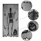 Halloween Spider Witch Bat Skull Door Curtain Party Decoration