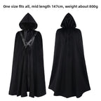 Multicolored cape Gothic long coat with hood