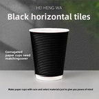 Double-layer thick anti-scald paper cup, hot drink ripple cup