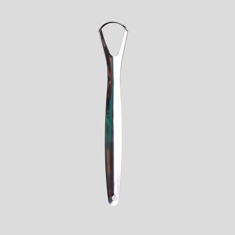 Stainless steel tongue coating cleaner tongue scraper