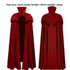 Multicolored cape Gothic long coat with hood