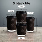 Double-layer thick anti-scald paper cup, hot drink ripple cup