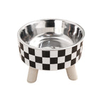 Cat bowl simple polka dot stainless steel
