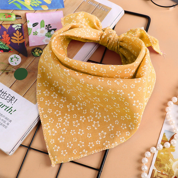 Korean style wave printing breathable absorbent square towel