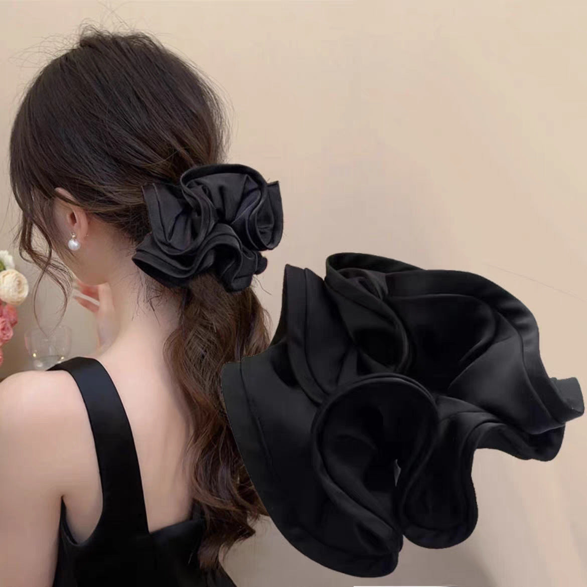 Silk Hair Tie Oversized Scrunchie