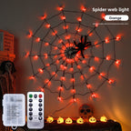 Halloween decorative lights: Glowing spider lights