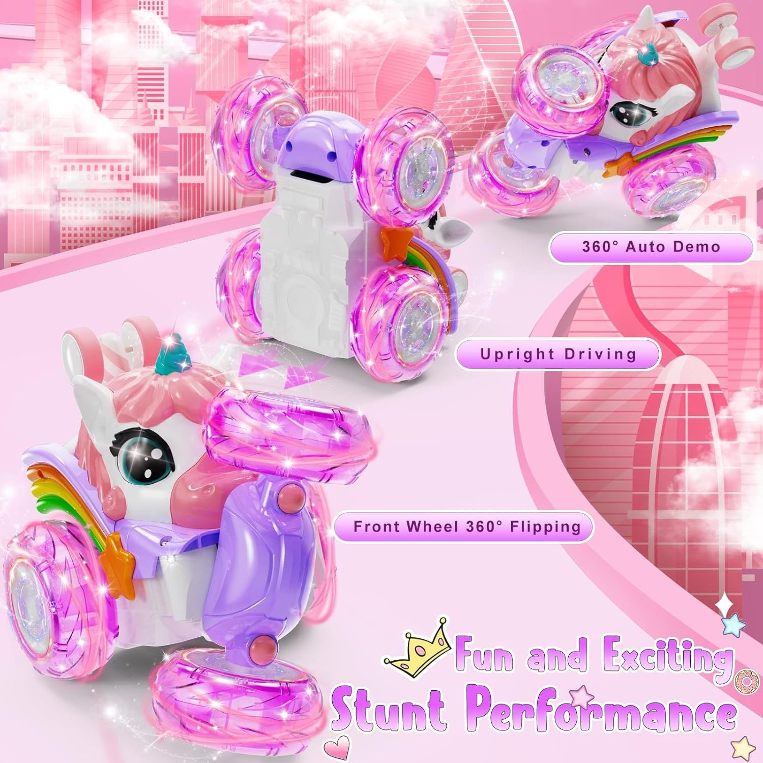 Unicorn Rolling Remote Control Car