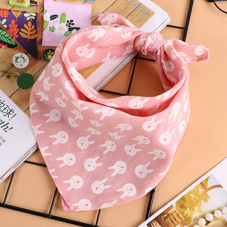 Korean style wave printing breathable absorbent square towel