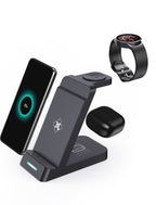 Three-in-One Fast Wireless Charger for iPhone and Samsung