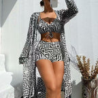 Push-up Pleated Swimsuit High Waist Swimsuit