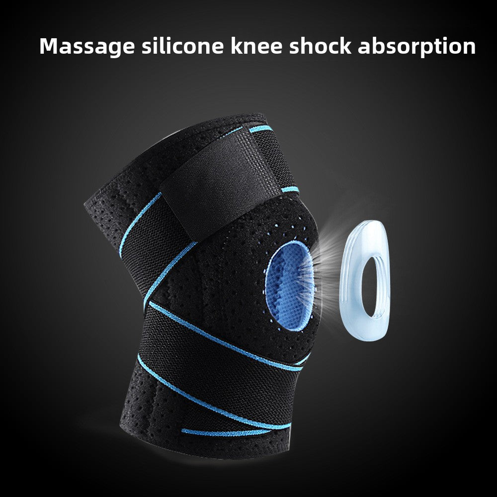 Exercise band with pressure silicone cold-sensitive knee guard
