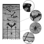Halloween Spider Witch Bat Skull Door Curtain Party Decoration