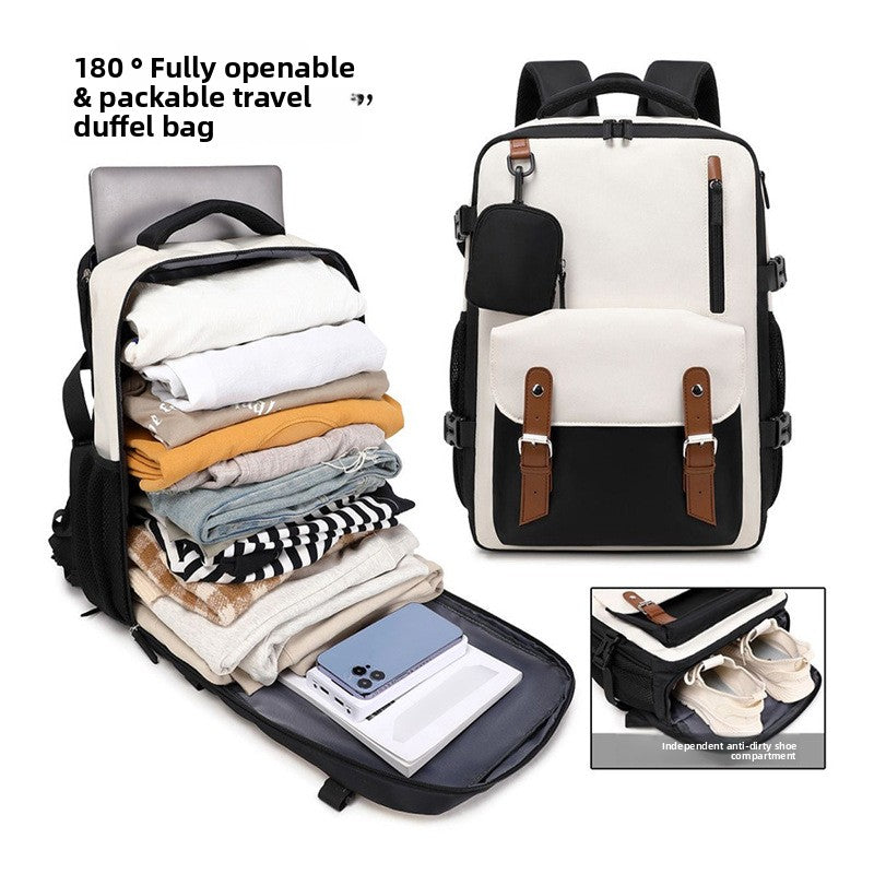 Unisex Casual Travel Backpack with Dry-Wet Separation