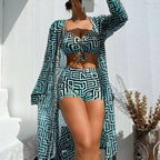Push-up Pleated Swimsuit High Waist Swimsuit