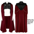 Multicolored cape Gothic long coat with hood